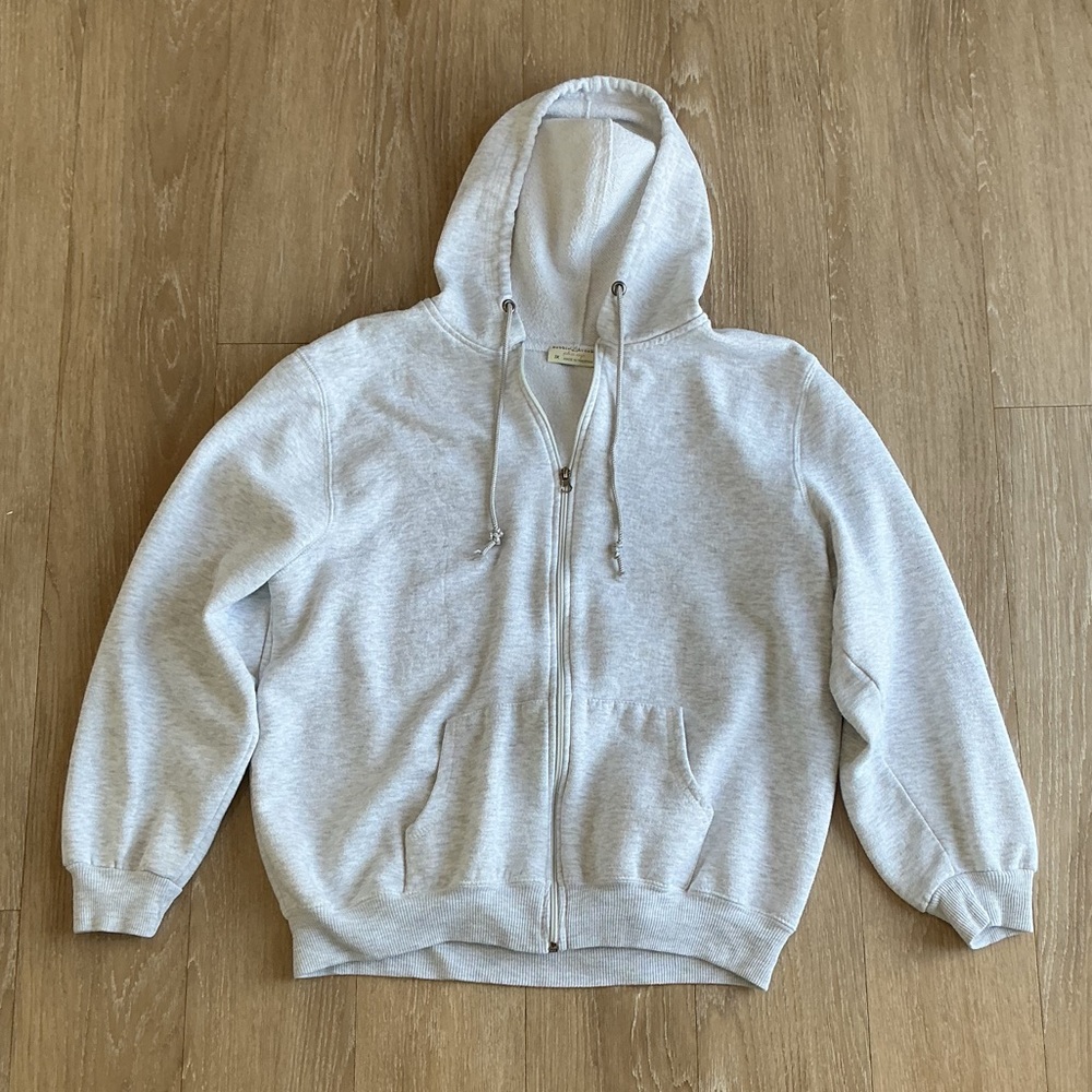 Bobbie Brooks Cotton Blend Oversized Light Gray Heathered Hoodie